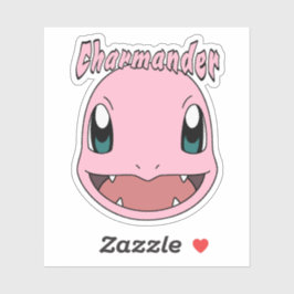 Adesivo Pink Charmander Pokemon Fanart