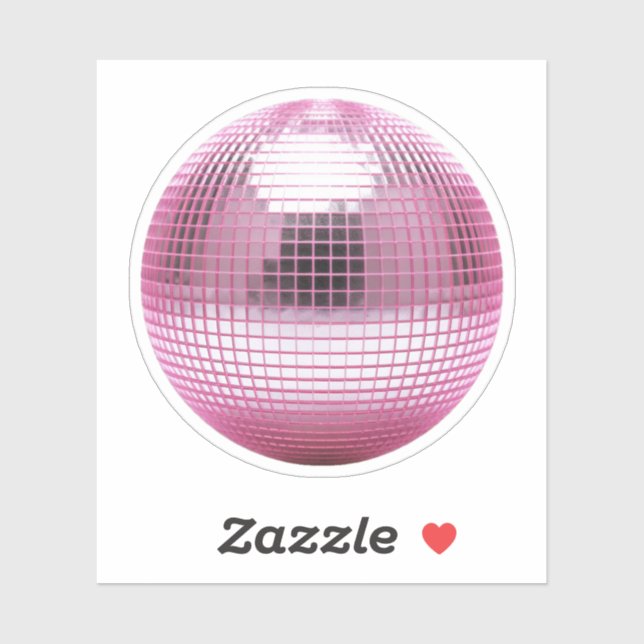 Adesivo pink disco mirror ball (Folha)