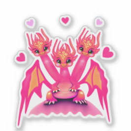 Adesivo Pink dragons