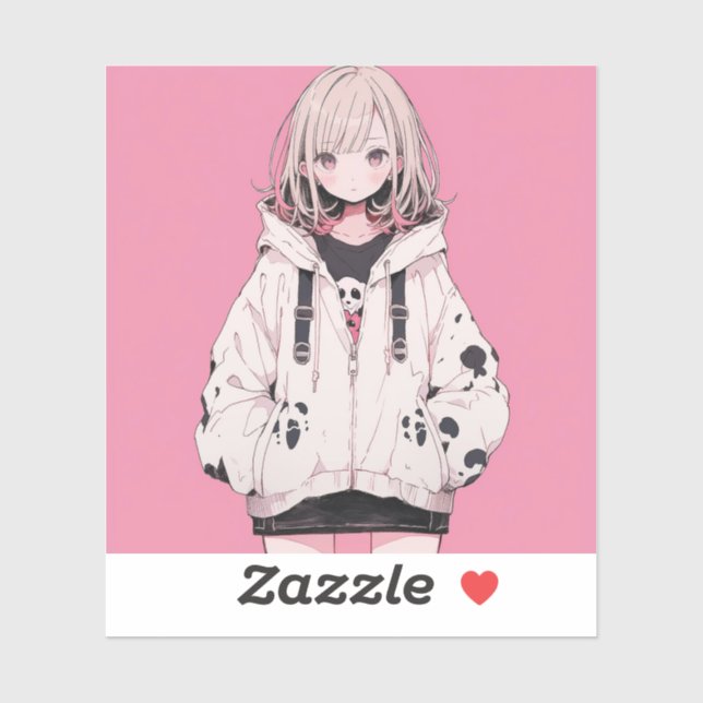 Adesivo Pink Girl (Folha)