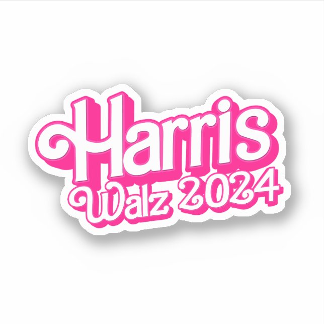 Adesivo Pink Harris Walz 2024 (Frente)