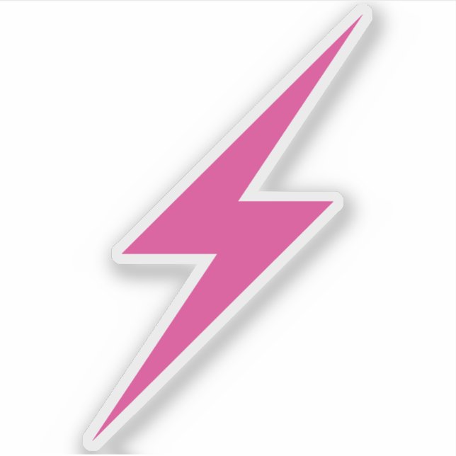 Adesivo Pink Lightning Bolt Do Feminismo (Frente)
