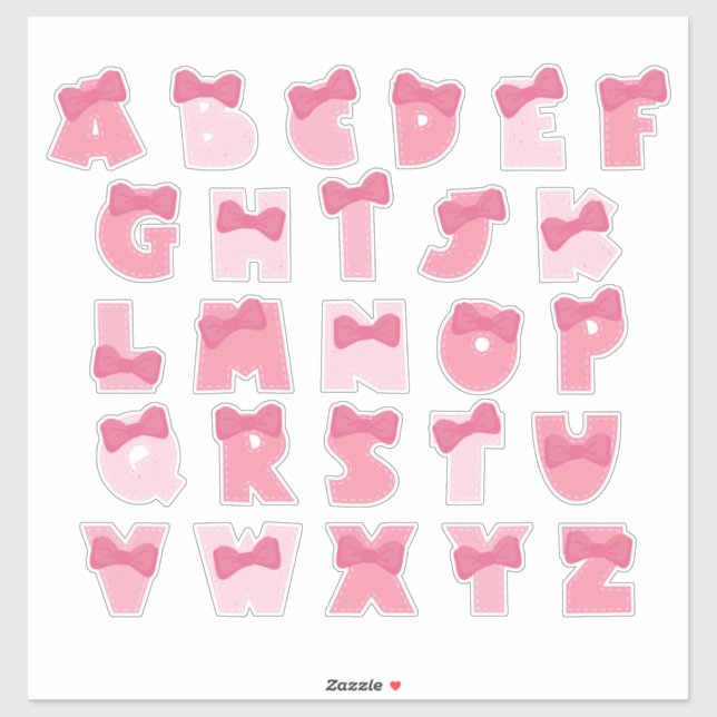 ADESIVO PINKY ALPHABET (Folha)