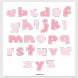 Adesivo PINKY ALPHABET 'minúscula'