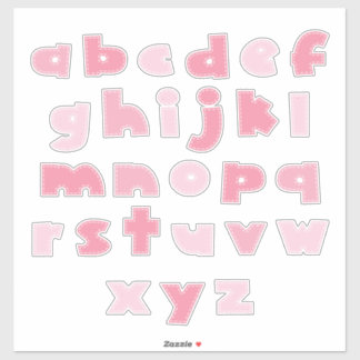 Adesivo PINKY ALPHABET 'minúscula'