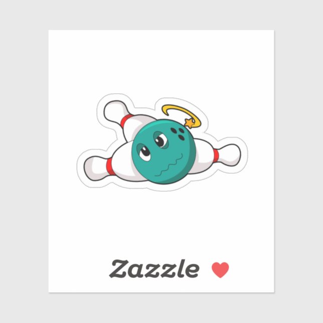 Adesivo Pino da Boliche da Bola de boliche da boliche (Folha)