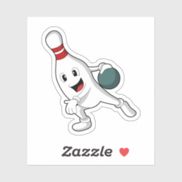 Adesivo Pino da boliche na Boliche com Bola de boliche