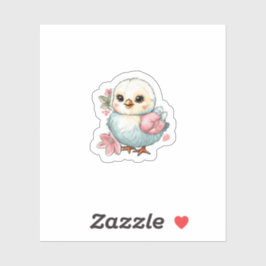 Adesivo Pintinho com flores