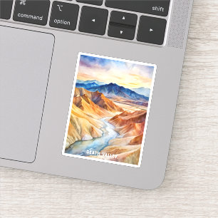 Adesivo Pintor de Aquarela no Vale do Morte