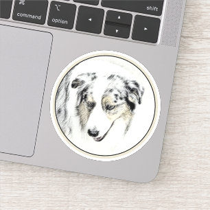 Adesivo Pintura Australiana de Pastor - Arte Original de C