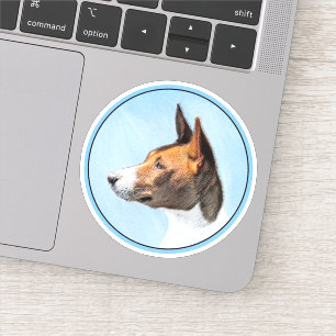 Adesivo Pintura Basenji - Arte Original Custa