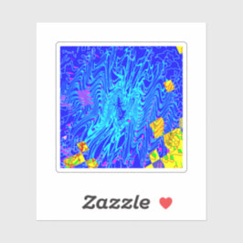 Adesivo Pintura de Abstrato Azul Moderno