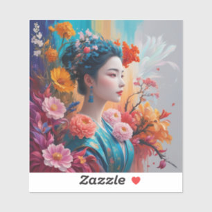 Adesivo Pintura de flores