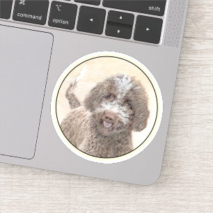 Adesivo Pintura de Lagotto Romagnolo - Arte de Cachorro Or