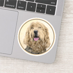Adesivo Pintura de Otterhound - Arte de Cachorro Original 