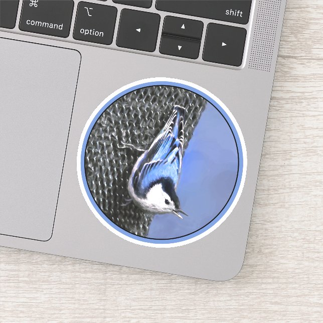 Adesivo Pintura De Pássaros De Casca Branca (Detalhe)