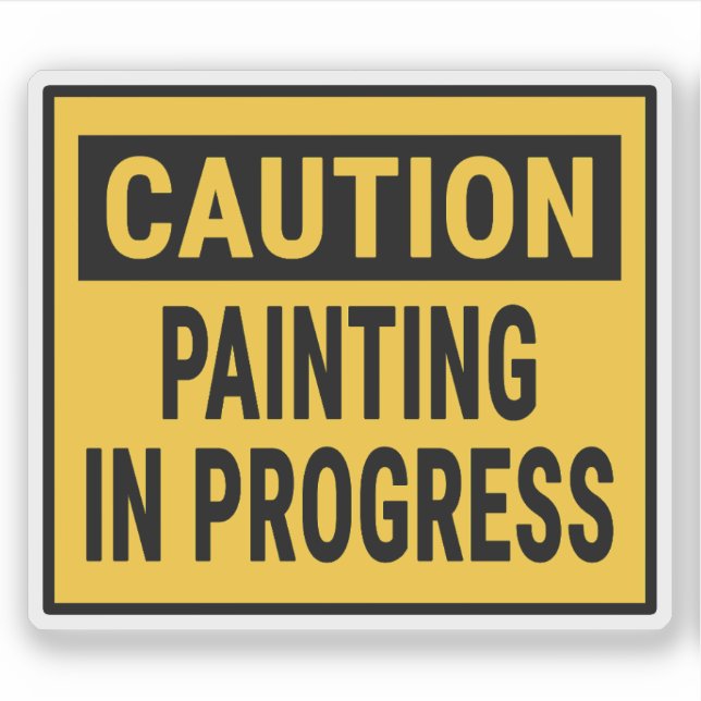 Adesivo Pintura De Precaução Em Curso (Frente)