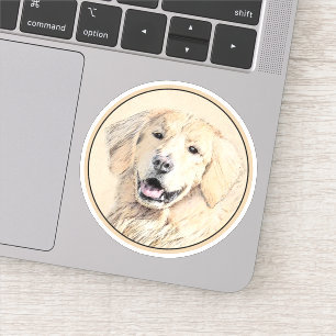 Adesivo Pintura do ouro Retriever - Arte Cachorra Original