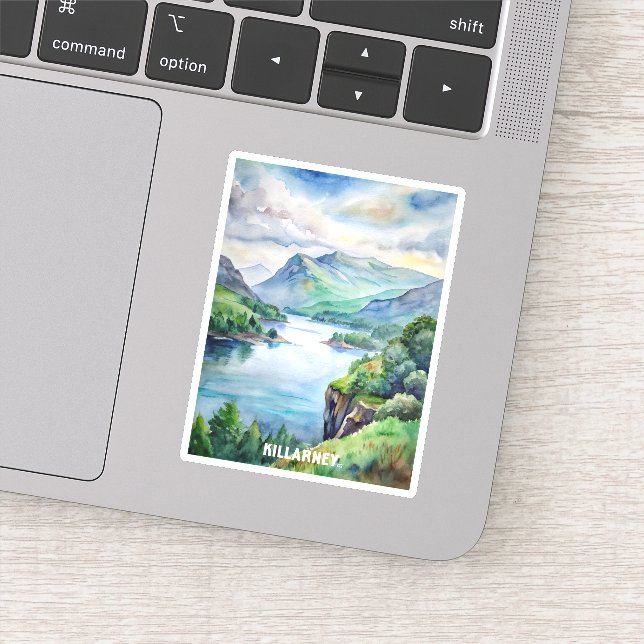 Adesivo Pintura em Aquarela no Parque Nacional do Killarne (Detalhe)