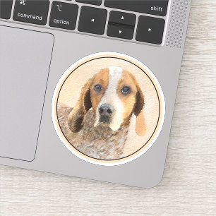 Adesivo Pintura em Coonhound Inglês Americano - Arte Canin