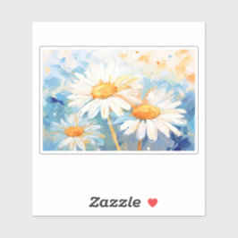 Adesivo Pintura em fundo de margarida