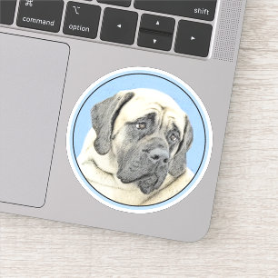 Adesivo Pintura em Inglês Mastiff (Fawn) - Arte Original p