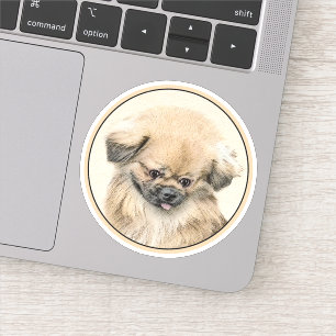 Adesivo Pintura em Pekingese - Arte Cachorra Original