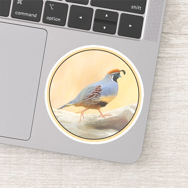 Adesivo Pintura em Quail de Gambrel - Arte original de Pás (Detalhe)