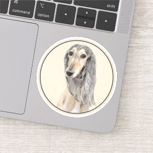 Adesivo Pintura em Saluki (Fawn) - Arte de Cachorro Origin