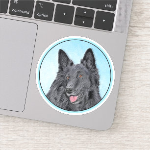 Adesivo Pintura em Sheepdog Belga - Arte em Cachorro Origi