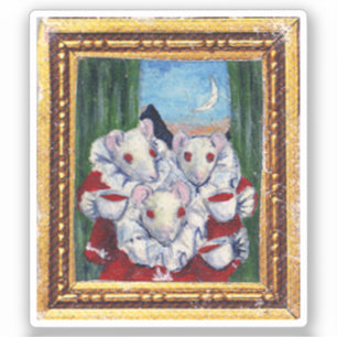 Adesivo Pintura no ar do mouse a partir de chá de sangue e