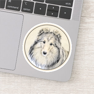 Adesivo Pintura Shetland Sheepdog - Arte Cachorreira Origi