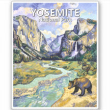 Pintura Vista do Túnel do Urso El Capitan em Yosem