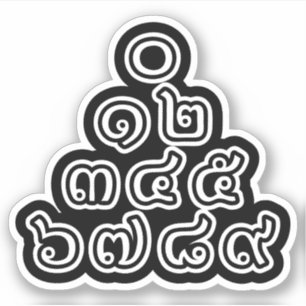 Adesivo Pirâmide de Números Tailandeses ♦ Esquema da L