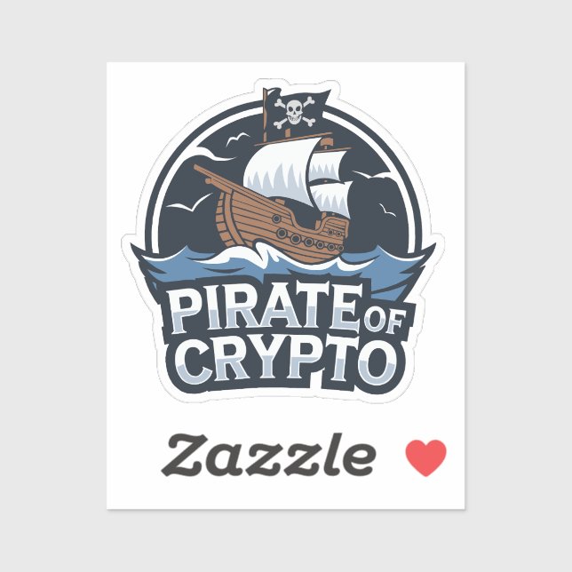 Adesivo Pirata de Crypto (Folha)