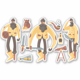 ADESIVO PIRATAS VETOR PACK