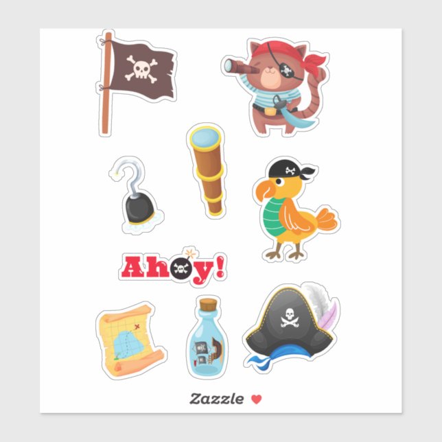 Adesivo Pirate Adventure Sticker Sheet for Kids (Folha)