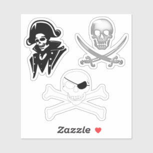 Adesivo Pirate Jolly Roger pacote 3