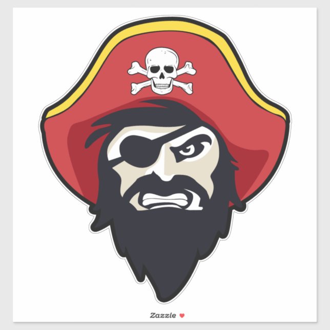 Adesivo Pirate Mascot Vinyl Sticker (Folha)