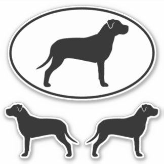 Adesivo Pit Bull Silhouettes Vinyl Sticker Set