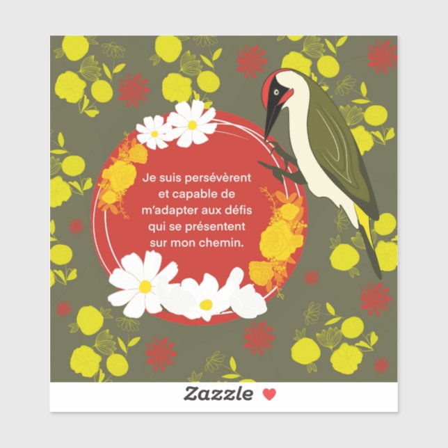 Adesivo Pivert animal totem (Folha)