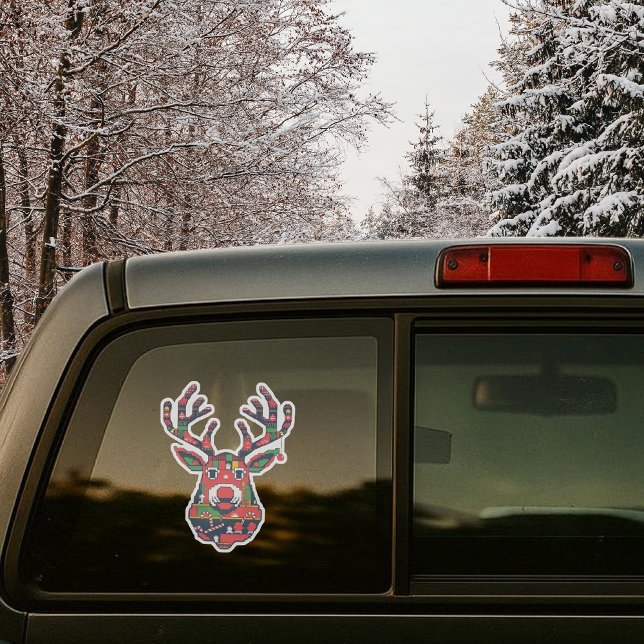 Adesivo Pixel Reindeer Retro Ugly Sweater Sticker (Criador carregado)