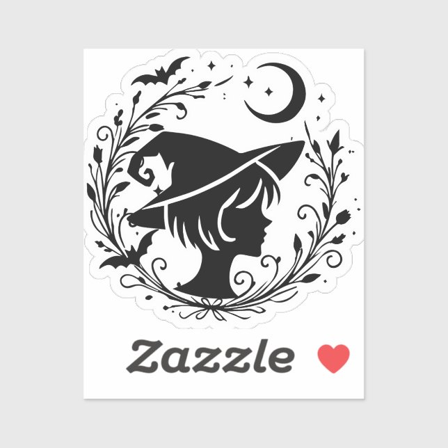 Adesivo Pixie Witch Wiccan Magic Witches Halloween (Folha)