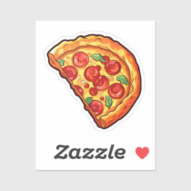 Adesivo Pizza de desenho animado (Folha)