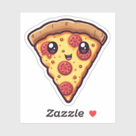 Adesivo Pizza Kawaii Fatia Fatia Fatia de Cartografia Pizz