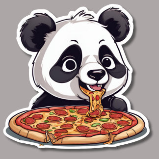 Adesivo Pizza Panda à prova de água