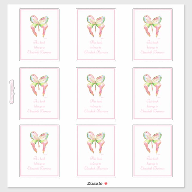 Adesivo Placa de Borboleta Rosa Groselha (Folha)