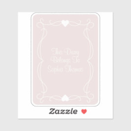 Adesivo Placa de Diário do Tweet "This Diary Pertence a"