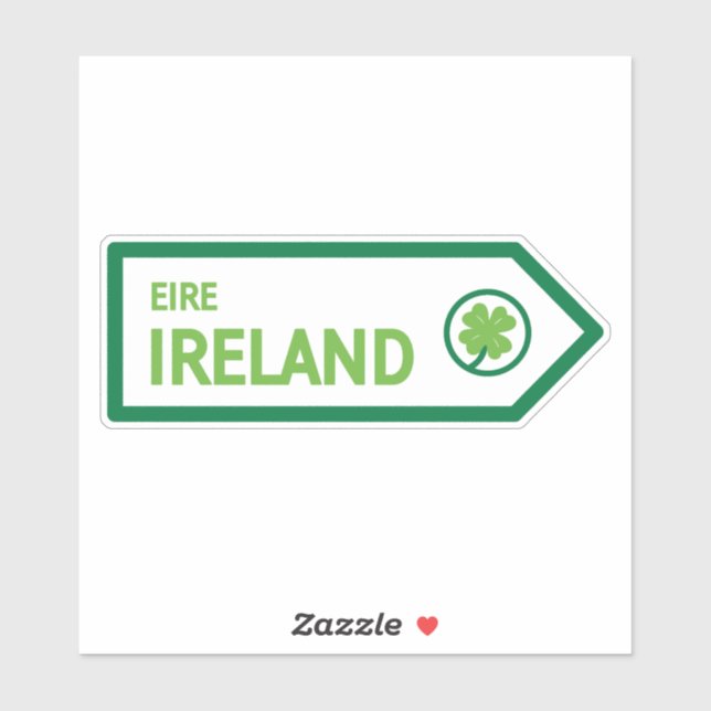 Adesivo Placa de Estrada da Irlanda (Folha)