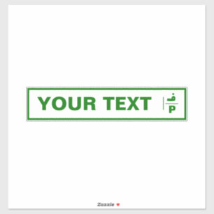 Adesivo Placa de matrícula de carros na Palestina personal